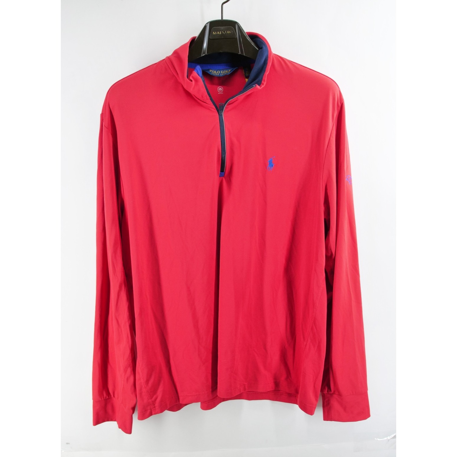 Polo Golf Ralph Lauren 1/4 Zip Pullover Wicking Performance Red Size Xl